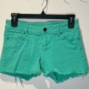 Aqua Blue Denim Delias “Taylor” Shorts Size 1/2
